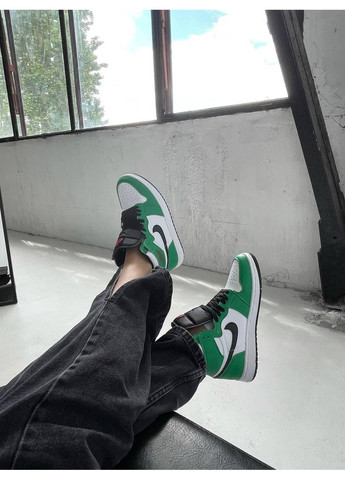 КРОСІВКИ ЖІНОЧІ NIKE AIR JORDAN 1 RETRO HIGH GREEN WHITE BLACK НАЙК АІР ДЖОРДАН No Brand сірі демісезони (367175407)