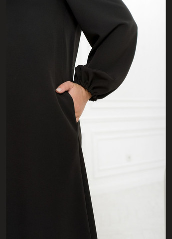 Черное повседневный платье а-силуэт Minova однотонное
