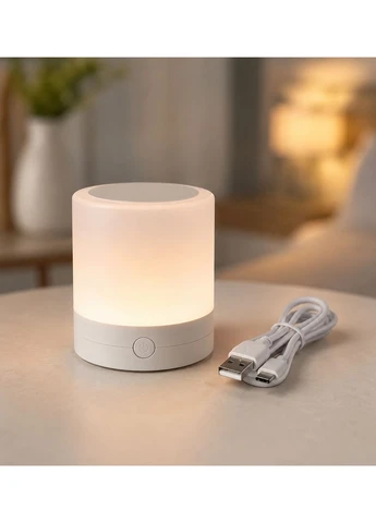 Настільна LED лампа нічник Mini touch lamp / Портативний світильник-нічник від USB / Нічник акумуляторний RGB Smart Mattresses (401656066)