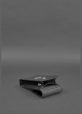 Вертикальная женская кожаная сумка Mini черная поясная/кроссбоди (A-026711) BlankNote (327874048)