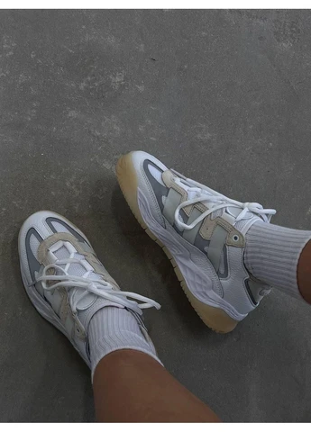 Білі літні кросівки adidas nitebal white gum адідас найтбол No Brand