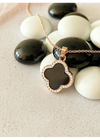 Позолоченная Цепочка (Колье) "Клевер" 40см-45см + Браслет. Позолота No Brand (364502972)