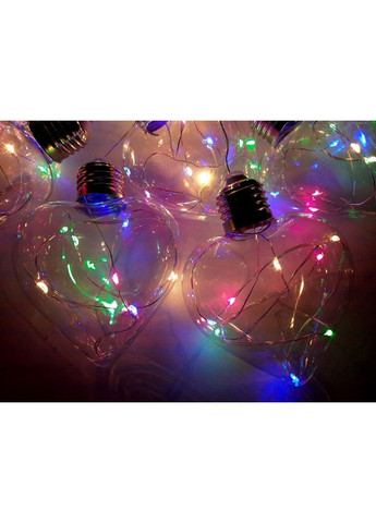 Гирлянда штора лампочки Сердце 3х1.5м 150 лед (10 нитей по 8 см) медный провод Мульти No Brand (331639770)