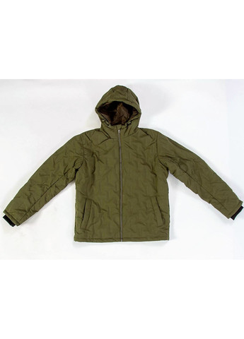 Зеленая демисезонная мужская куртка с капюшоном удлиненная хаки размер производителя 50 Bpc