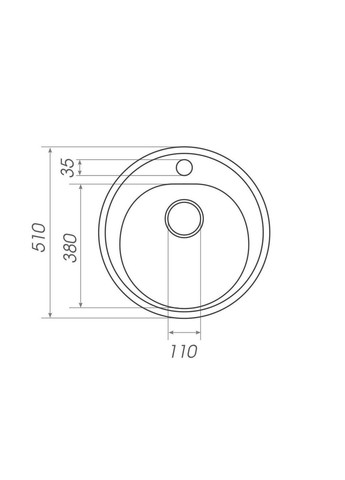 Гранитная мойка для кухни 510 LUNA матовая Белая в точку Valeso (342071938)