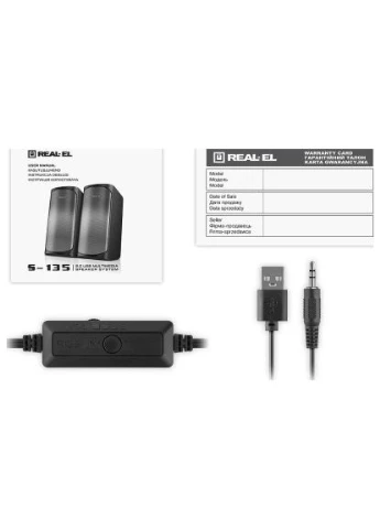 Акустическая система S-135 USB Black (EL121100019) Real-El (396876428)