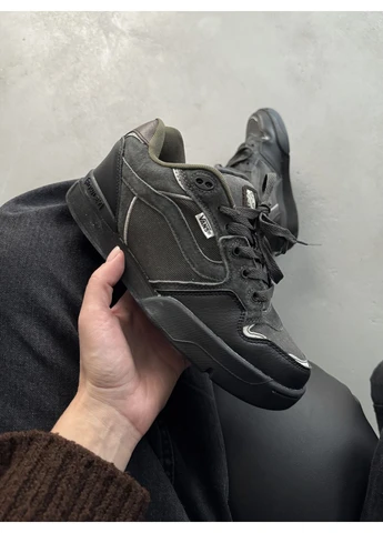 Черные демисезонные кеды мужские vans dime × rowley xlt triple black ванс ровли хлт черные No Brand