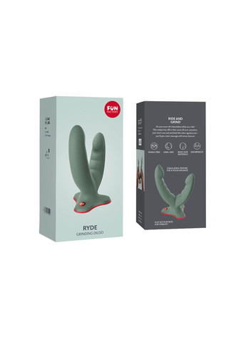 Подвійний фалоімітатор RYDE wild olive, гнучкі стовбури, присоска Fun Factory (315149408)