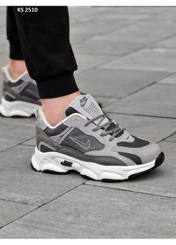 Серые демисезонные кроссовки мужские nike air gray найк аир No Brand