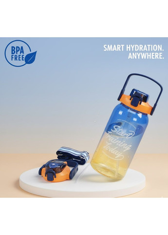 Стильна пластикова пляшка START TRAINING для води 1500мл. Синя No Brand (296101761)