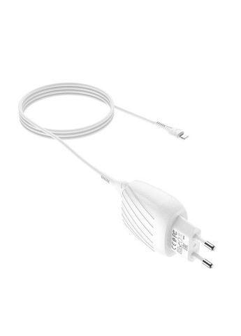 Адаптер мережевий Lightning Cable Max energy C78A 2 порти білий комплект Hoco (279554522)