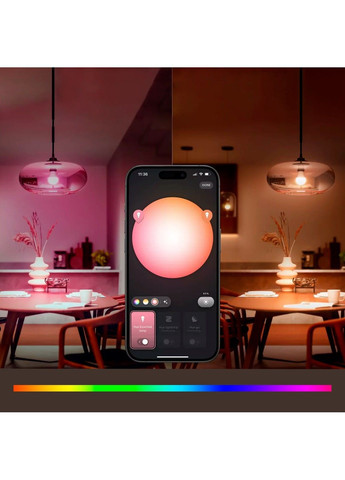 Стартовий комплект E27 Essential White and Color 806лм 60Вт 2 шт + Блок керування Bridge, Apple HomeKit Philips Hue (371763960)