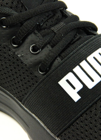 Женские кроссовки Wired Run Jr 374214-01 Puma чёрные демисезоны (323137056)