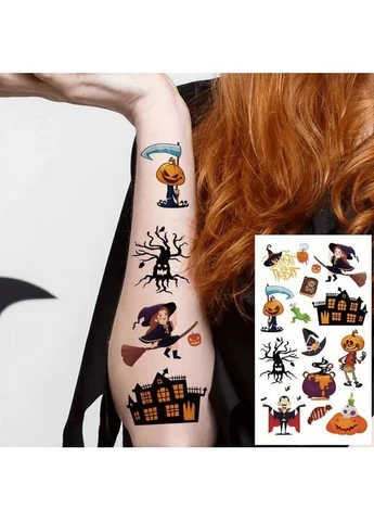 Набір Дитячих Тимчасових Тату "хелловін" Kids-tatto-halloween-set-30 Seli No Brand (393180483)