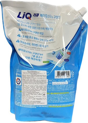 Жидкое стиральное средство с содой и лимонной кислотой LIQ Baking Soda&Citric Acid Liquid Laundry Detergent (запасной блок), 2 л Aekyung (279555150)