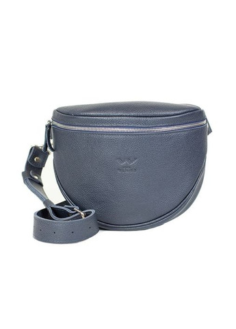 Кожаная сумка поясная-кроссбоди Vacation темно-синяя флотарь The Wings (348359002)