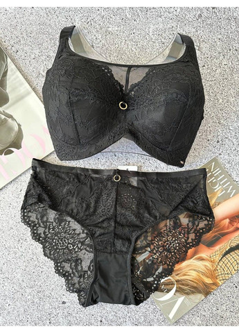 Черный комплект женского нижнего белья на чашку d женское нижнее белье черный Weiyesi