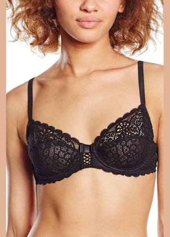 Чорний брасьер мереживний м'який бюстгальтер на кісточках Dim з кісточками