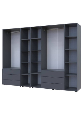 Комплект шкафов для одежды Гелар (3 шт.) 270,7х49,5х203,4 см Графит (DRS-011157) Doros (361998987)