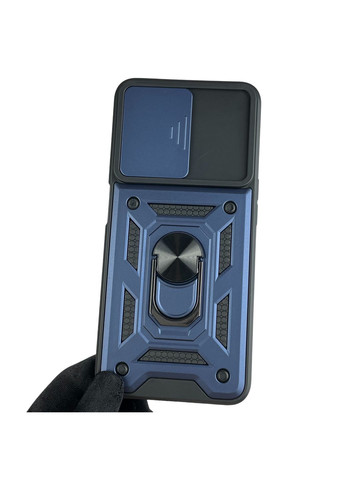 Чехол для A57s 4G бронированный с кольцом со шторкой на камеру на оппо а57с тёмно-синий rg1 Oppo (366023176)