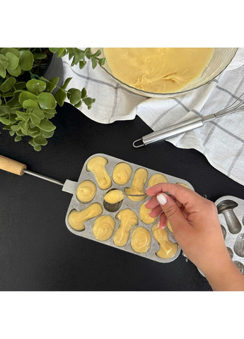 Форма алюмінієва для випікання печива на плиті горішниця горішниця «Лісові частування» (горішки та грибочки) Ласунка (314908781)