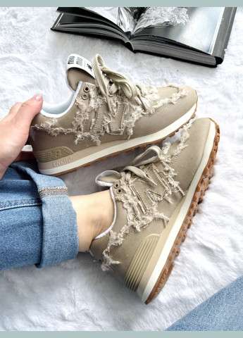 Кроссовки женские New Balance 574 x Miu Miu Beige | Нью Беланс 574 бежевые No Brand бежевые демисезоны (341485846)