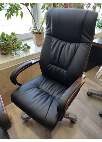 Кресло руководителя Корсика черное Діал (364553398)