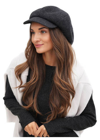 Кепка жіноча восьмиклинка сіра вовняна VECONS Восьмиклинка — додає об'єму та стильності (319170493)