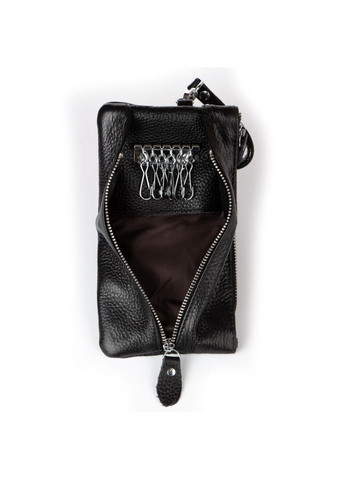 Женская кожаная косметичка-клюлчница Cosmetic bag 6001-A black Cossroll (291682960)