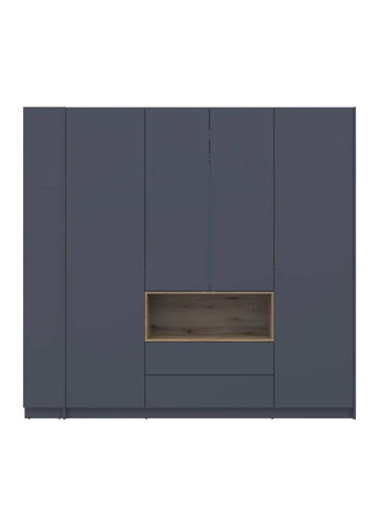 Шкаф для одежды с нишей и этажеркой Дейл Графит/Дуб Эвок 4 ДСП 234х52х220 (DRS-011727) Doros (361998888)