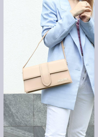 Женская сумка Jacquemus Le Bambino long beige, женская сумка брендовая сумка Жакмюс бежевого цвета No Brand (307925654)