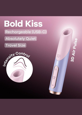 Вакуумный стимулятор Bold Kiss Violet Satisfyer (323652417)