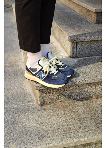 Комбіновані Осінні кросівки чоловічі new balance 574 blue нью беланс 574 No Brand