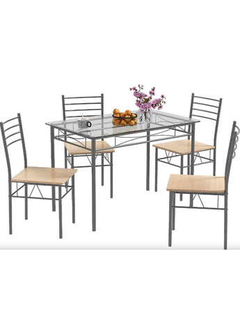 Комплект меблів Corners обідній стіл з стільцями Costway (362027969)