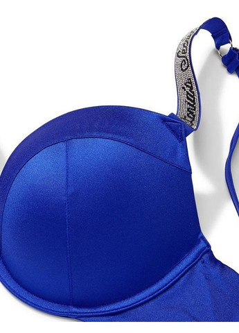 Синий купальник bikini shine strap sexy tee push-up blue oar logo set раздельный Victoria's Secret