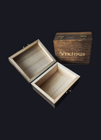 Дерев'яна подарункова коробочка Vikings з декоративним наповненням (NR0224_1) No Brand (315885450)
