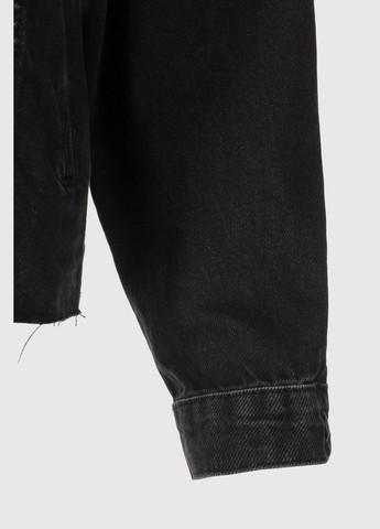 Чорна демісезонна куртка джинсова Zeo Basic