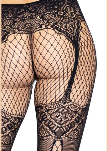 Leg Avenue Fishnet tights with backseam Black O/S No Brand (303883925)