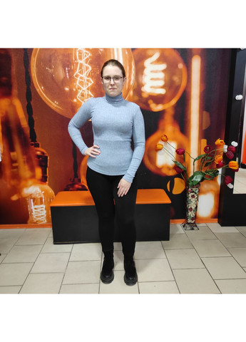 Блакитний демісезонний гольф j.london жіночий віскоза узор коса 46 J. London