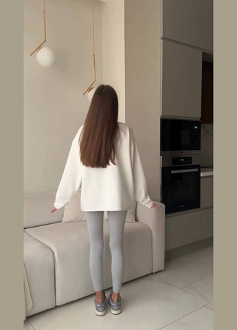 Молочный оверсайз лонгслив из качественной двухнитки, комфортный и стильный – идеальный базовый вариант на каждый день No Brand (315710380)