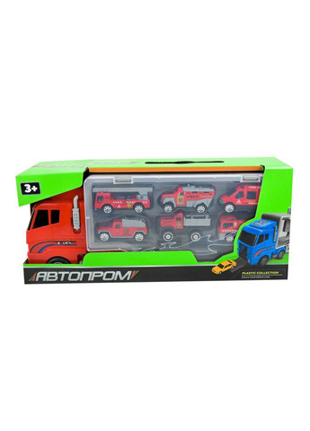 Детский трейлер с машинками PS006-2, 6 машинок АВТОПРОМ (364847679)