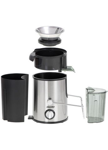 Соковыжималка MS 4126 black 600Вт/ контейнер для сока-0,45л/ контейнер для мякоти-1,5л Mesko (370617508)