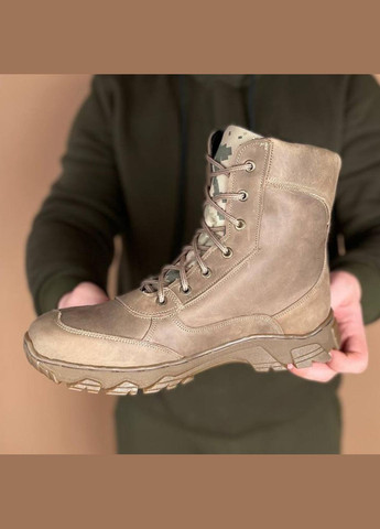 Демисезонные Мужские Тактические Берцы. 36-50р Койот. Натуральная гидрофобная кожа! MBDM-1006 No Brand (301137825)