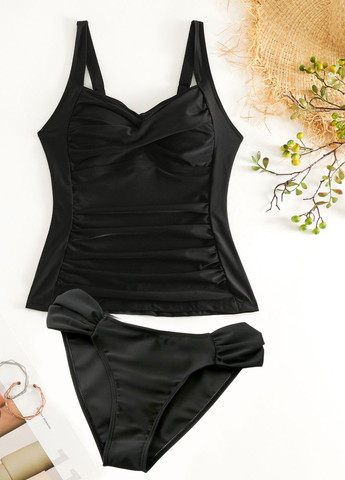 Черный демисезонный закрытый раздельный купальник tankini sunset dreams топ+плавки голубой (7152) раздельный FS