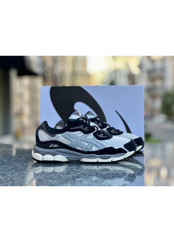 КРОССОВКИ ЖЕНСКИЕ ASICS GEL NYC 1090 WHITE BLACK GREY АСИКС ГЕЛЬ НЮК No Brand серые демисезоны (367171427)
