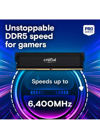 Модуль пам'яті 32GB DDR5 6400 MHz Pro Overclocking (CP32G64C40U5B) Micron (368901172)