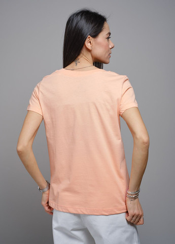 Оранжевая летняя женская футболка карма 103102 Power