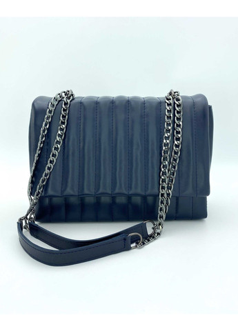 Сумка жіноча Теммі з екошкіри темно-синя молодіжна сумка з трьома відділеннями та блискавкою ProDobro (367264614)