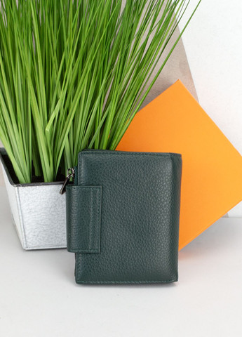 Жіночий шкіряний гаманець зелений Senior A899-9 маленький на магніті Sezfert (301202041)