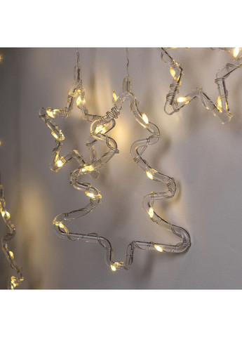 Гірлянда штора світлодіодна GarlandoPro зірка та ялинка 120LED 3х0,9 м 8 режимів Жовтий 1733072Y Garlando (366963605)